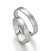 Breuning Welle Trauringe mit Dİamant 0,015 ct. - 48/07131 & 48/07132